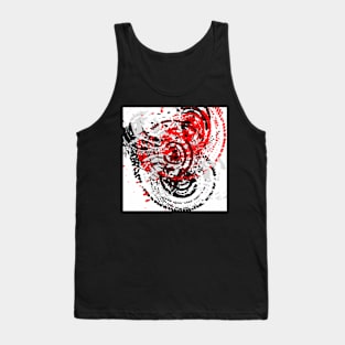 red black white silver grey abstract digital art Tank Top